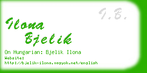 ilona bjelik business card